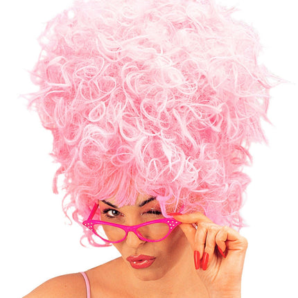 Perruque rose Fluffy
