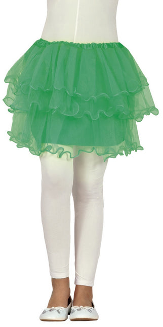 Tutu fille vert à volants 30cm