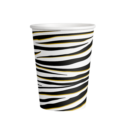 Gobelets Zebra 9cm 8pcs