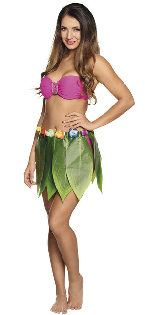 Jupe Hawaï Feuille de bananier 40cm