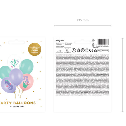 Ballons de sirène 30cm 6pcs