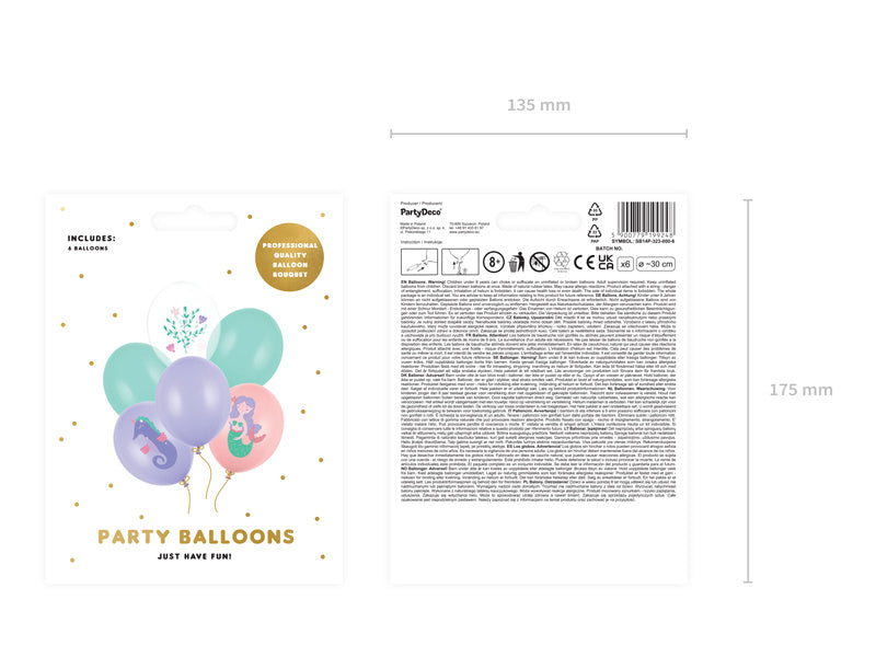 Ballons de sirène 30cm 6pcs