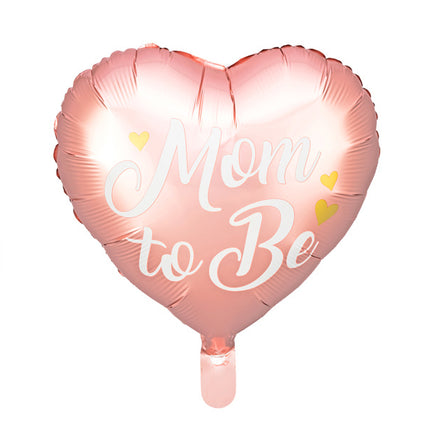 Ballon à l'hélium Heart Mom To Be Pink Empty 35cm