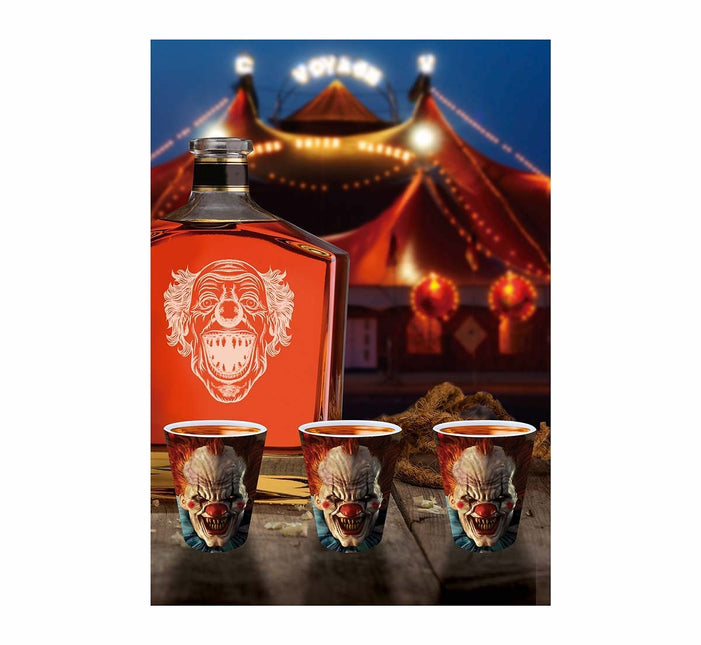 Verres à cocktail Halloween Clown 5cm 3pcs