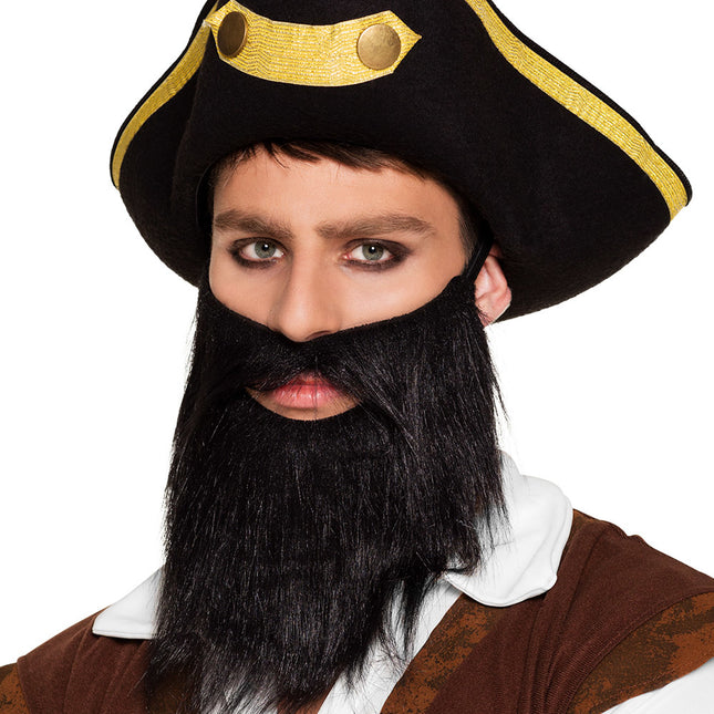 Barbe longue noire