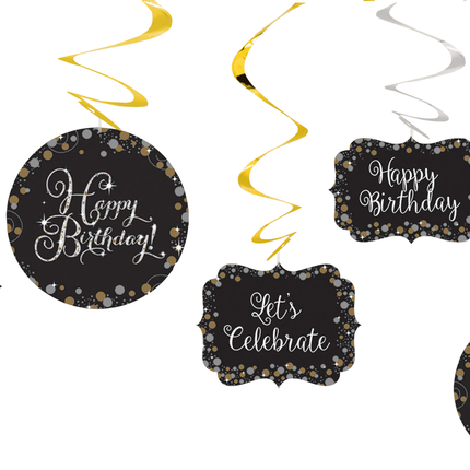 Décoration suspendue d'anniversaire Personnalisable 61cm 12pcs