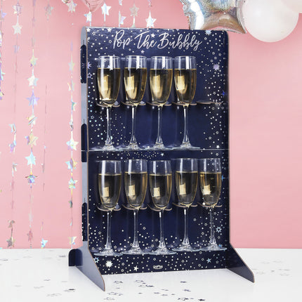 Décoration de table bleue Stand Prosecco 60cm