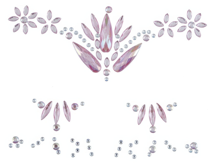 Autocollants pour le visage rose
