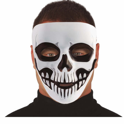 Masque d'Halloween noir et blanc Squelette