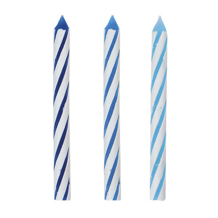 Set de bougies Happy Birthday Bleu pailleté 13 pièces