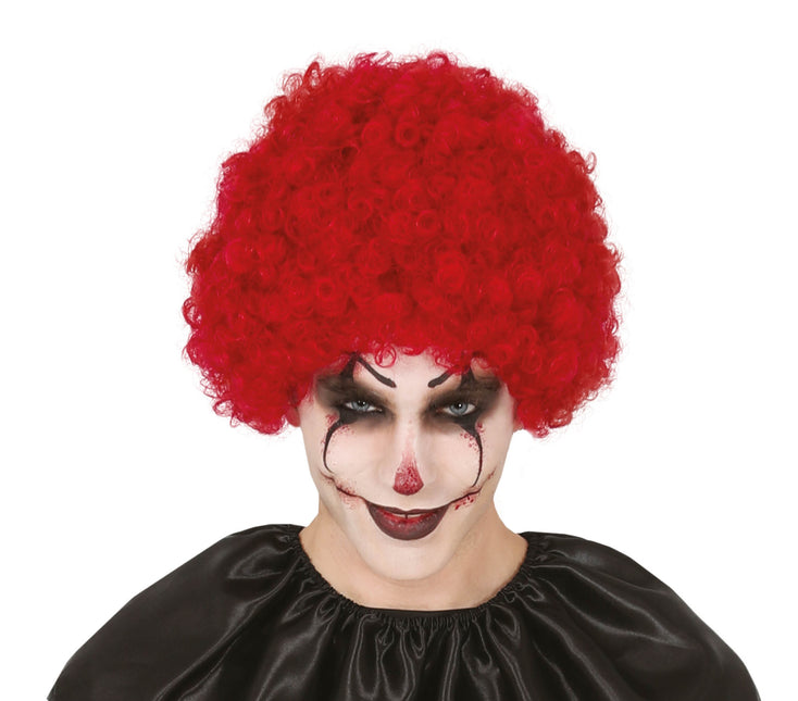 Halloween Perruque Afro Rouge