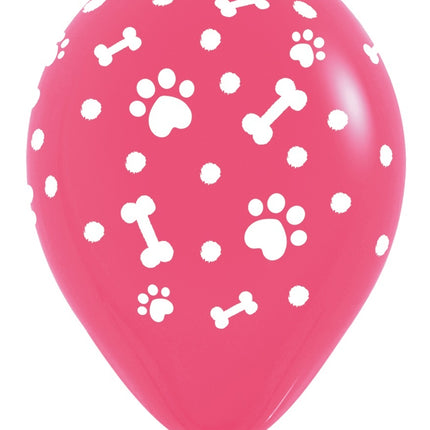 Ballons Paw Prints Girl Mix 30cm 25pcs