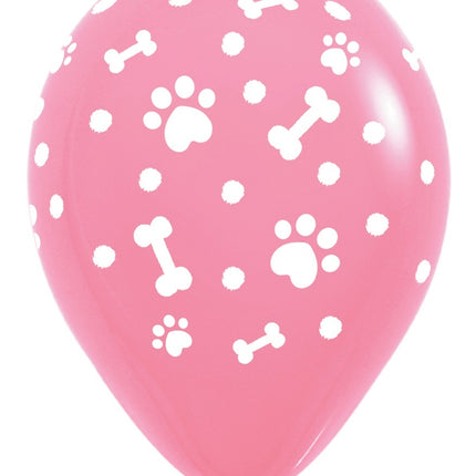 Ballons Paw Prints Girl Mix 30cm 25pcs