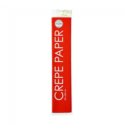 Papier crêpé rouge 50cm 2.5m