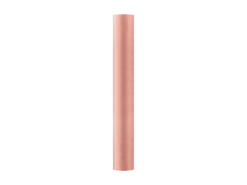 Chemin de table rose corail 36cm 9m