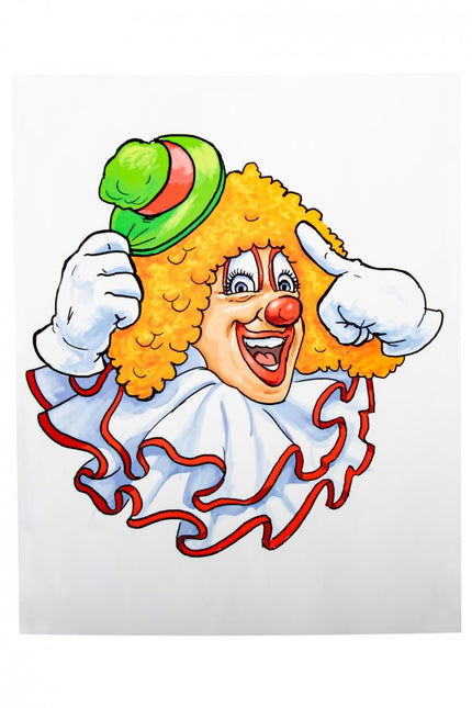 Autocollant pour fenêtre Clown chapeau vert 40cm