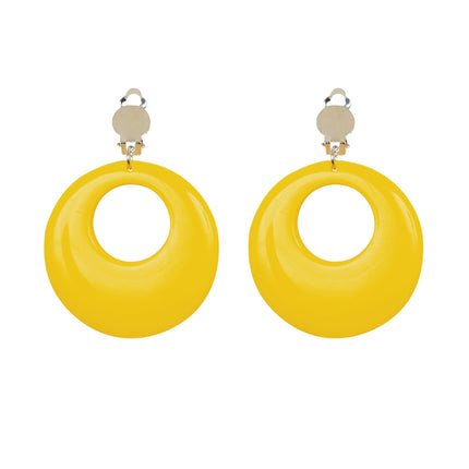 Boucles d'oreilles jaune fluo