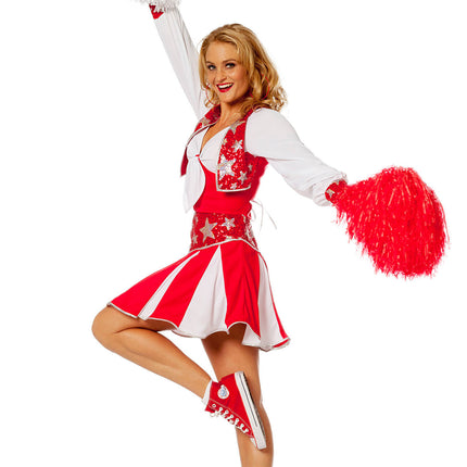 Combinaison de pom-pom girl rouge pour femmes