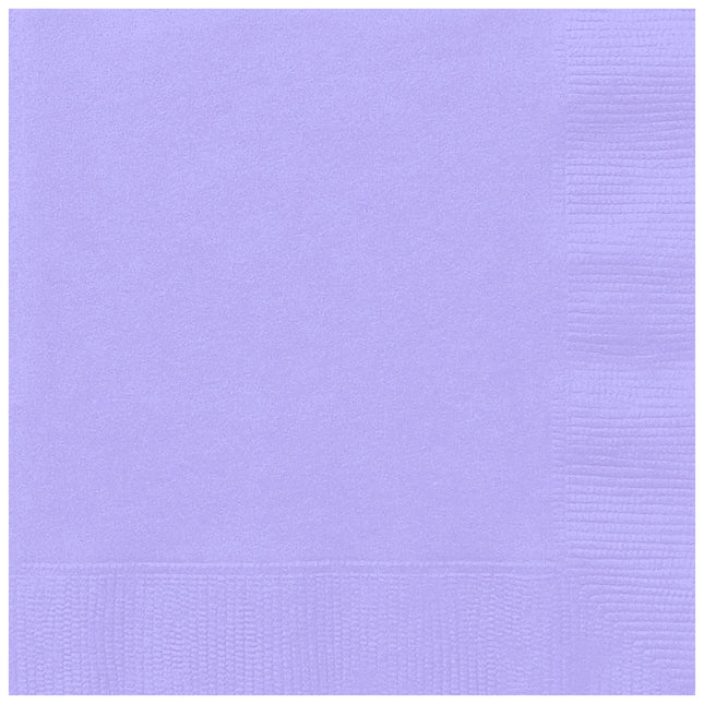 Serviettes de table lilas 2 couches 33cm 20pcs