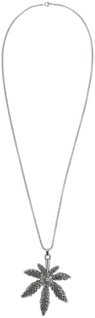 Collier argenté Marijuana