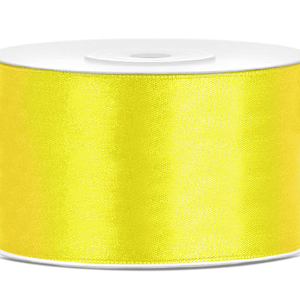 Ruban Satin Jaune 38mm 25m
