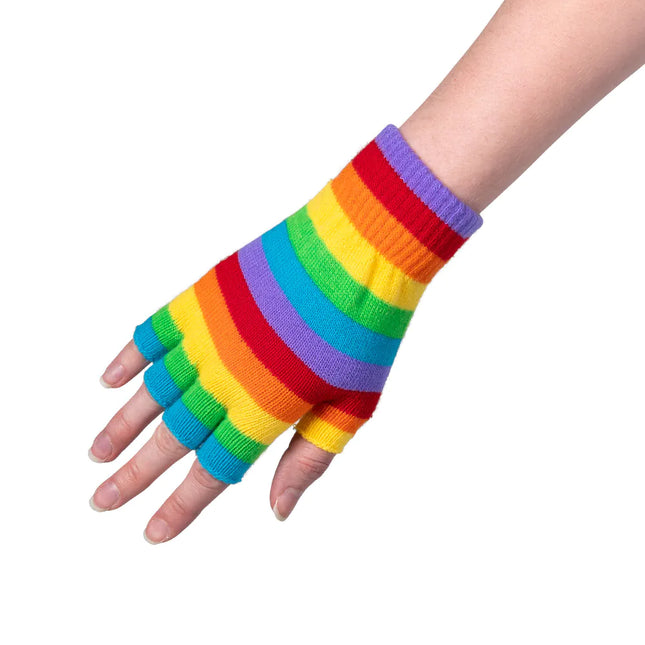 Gants arc-en-ciel sans doigts