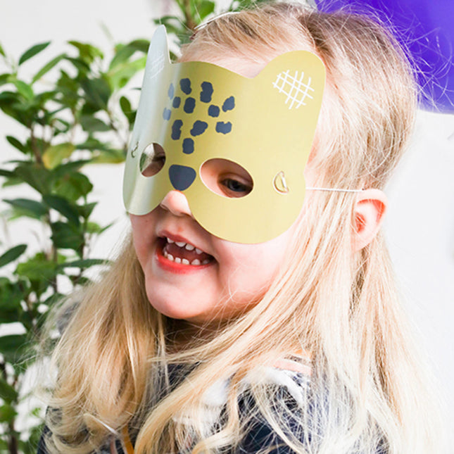 Masques d'animaux de la jungle Zoo Party 6pcs