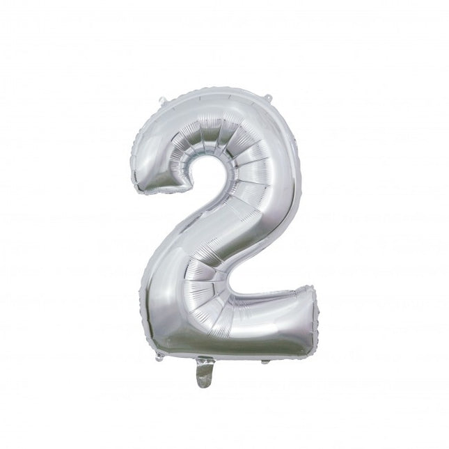 Ballon de baudruche Figure 2 Argent 66cm