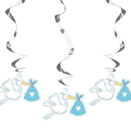 Décoration de naissance suspendue Décoration garçon 25cm 3pcs