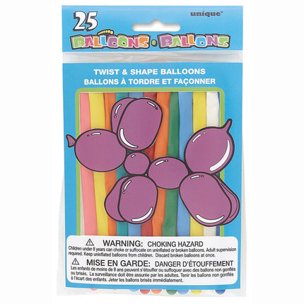 Ballons à modeler 28cm 25pcs