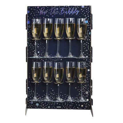 Décoration de table bleue Stand Prosecco 60cm