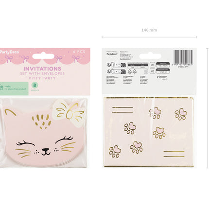 Invitations pour les chats 13cm 6pcs