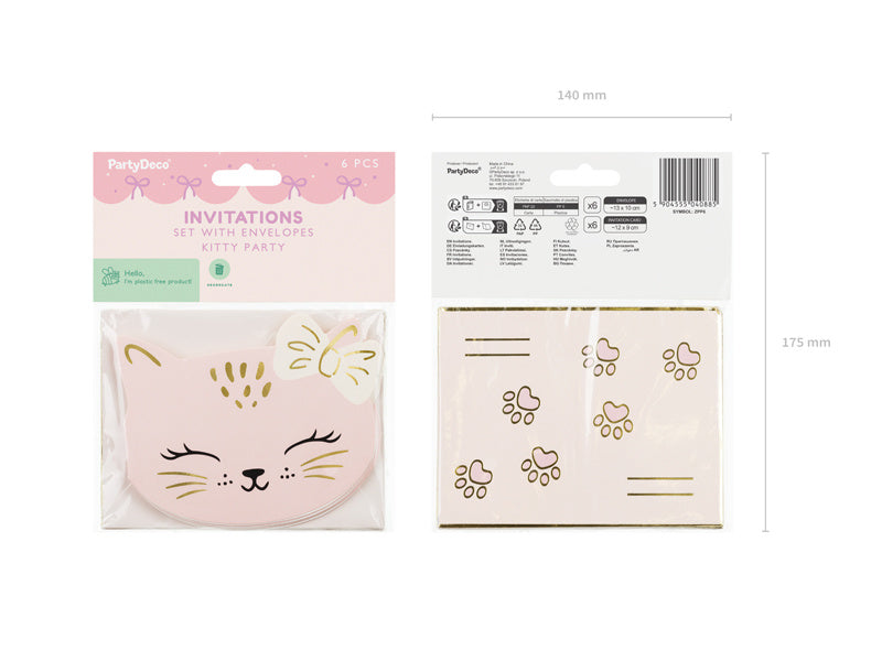 Invitations pour les chats 13cm 6pcs