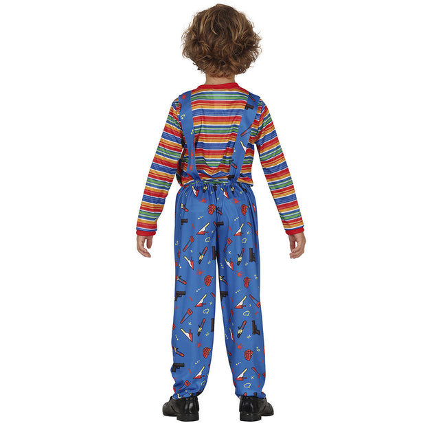 Costume d'Halloween de poupée enfant bleu