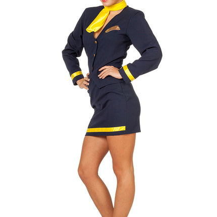 Costume d'hôtesse de l'air bleu