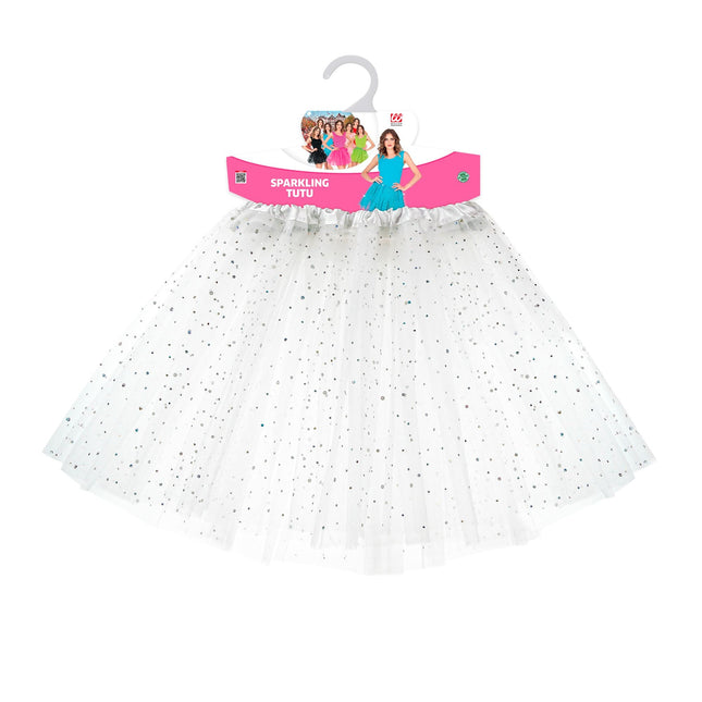 Tutu blanc pour dames 45cm