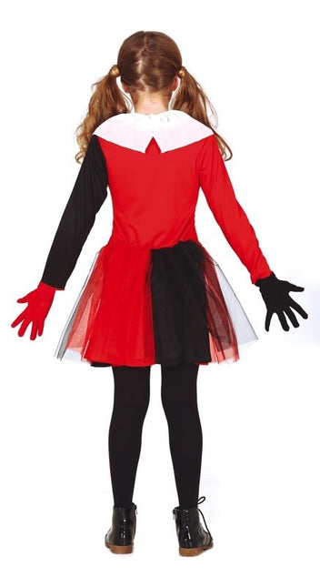 Costume d'Halloween Harlequin enfant noir et rouge