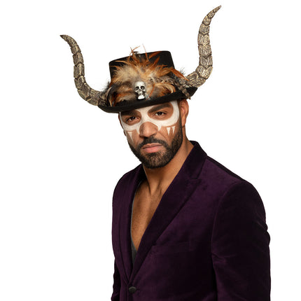 Chapeau d'Halloween Cornes Vodoo