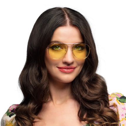 Lunettes Néon 80S Bleu Jaune