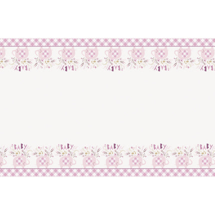Nappe bébé éléphant rose clair 2.13m