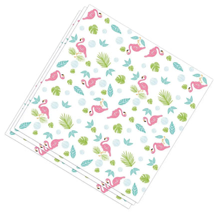 Serviettes de table flamant rose 33cm 20pcs