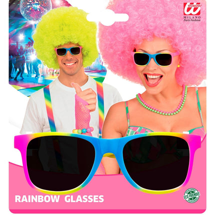 Lunettes jaunes bleues roses