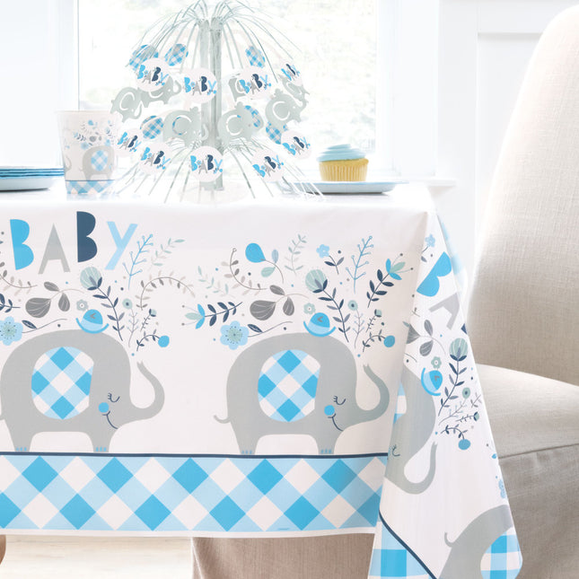 Nappe bébé éléphant bleu clair 2.13m