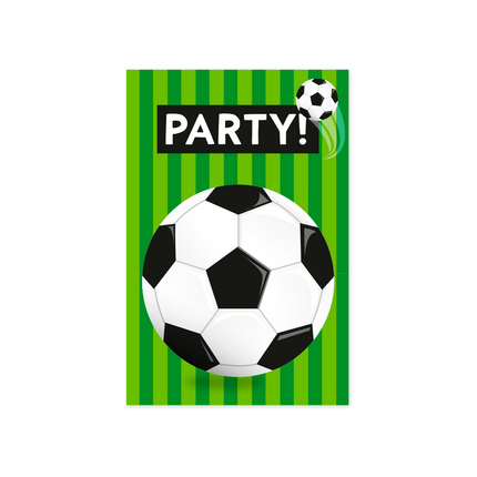Invitations pour le football Vert 6pcs