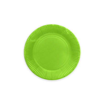 Assiettes en papier vert citron vert 18cm 20pcs