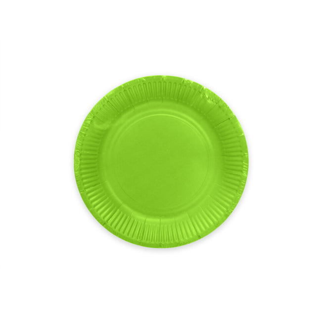 Assiettes en papier vert citron vert 18cm 20pcs