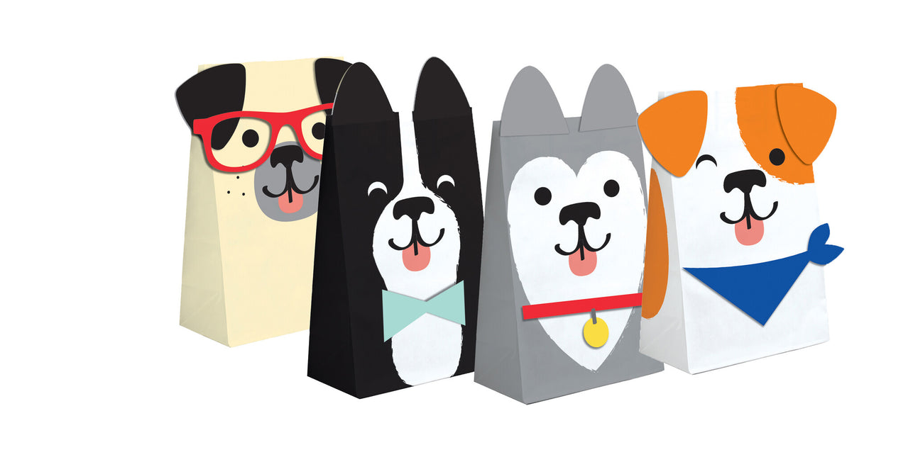 Sacs de fête Chiens 20cm 8pcs
