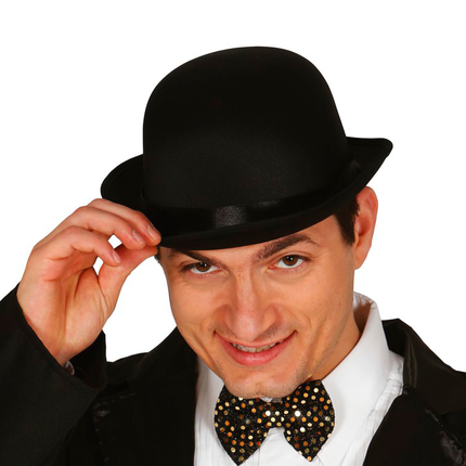Chapeau melon noir Deluxe