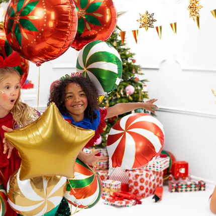 Ballon à l'hélium boule de Noël vide 45cm