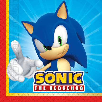 Serviettes Sonic 33cm 20pcs